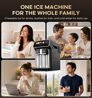 Distributeur d'eau 3-en-1 avec machine à glaçons, glaçons, smoothies et eau froide, volume d'eau réglable, prêt en 10 minutes, réservoir de 1,5 L, 15 kg