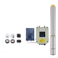 Pompa Submersible Air Dalam Bertenaga Surya 3 Inci dengan Motor DC Brushless Stainless Steel, Pengontrol MPPT Efisiensi Tinggi, OEM