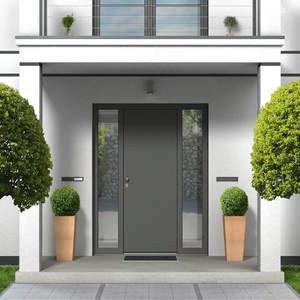 <span class=keywords><strong>Porte</strong></span> <span class=keywords><strong>d</strong></span>'<span class=keywords><strong>entrée</strong></span> commerciale moderne en aluminium avec double vitrage trempé, battante, en fibre de verre, étanche - Product Image 2