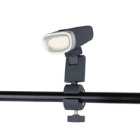 Lampe LED rechargeable pour barbecue extérieur, camping, rotation à 360°, fixation suspendue/à pince, mains libres, 3 modes, étanche