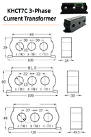 Transformateur de puissance toroïdal triphasé Kehui Electronics KHCT7C 50/60Hz Mesure de courant alternatif