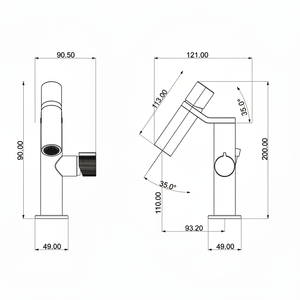 Grifo de fregadero de preparación de barra de grado comercial para uso en restaurante con construcción duradera de acero inoxidable y alto caudal - Product Image 1