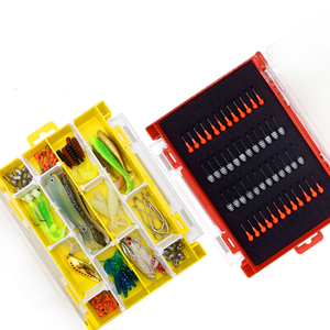 OEM 5コンパートメント釣り道具箱 釣りルアーボックス プラスチックオーガナイザーボックス 収納 5グリッドアクセサリーケース 釣り道具 - Product Image 2