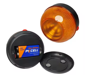 Luci Lampeggianti per Segnalazione Stradale Impermeabili IP65, Alimentate <span class=keywords><strong>a</strong></span> <span class=keywords><strong>Batteria</strong></span>, con Base Magnetica - Product Image 2