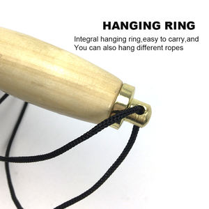 Bâton de pêche sur glace en acier inoxydable, couleur bois naturel verni, pour la pêche sur glace - Product Image 4