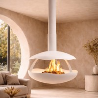 Cheminée d'intérieur personnalisée, foyer suspendu pour la décoration de la maison, foyer suspendu pour le chauffage