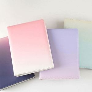 Large-capacity Gradient A5 Leather Loose-leaf Spiral-bound Address Book <b>Card</b> Storage Album Small <b>Card</b> Albums Gift - Product Image 2