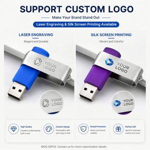 Custom Logo Flash Swivel Metal Promotional <b>Memory</b> Stick Corporate <b>Gift</b> Usb Drive - Product Image 6
