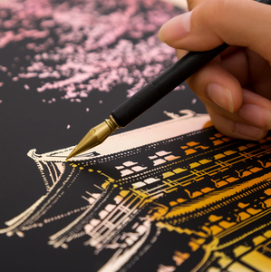 لوحة كشط ملونة تصنعها بنفسك ، x ، x ، سم ، عرض ليلي لمباني المدينة الشهيرة ، فن الرسم بالخدش ، ألعاب رسم ورقية - Product Image 6