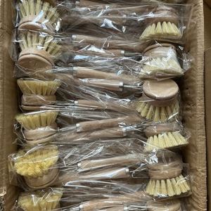 OEM Sisal Bristle Pot Pan <b>Bottle</b> Washing <b>Brush</b> Bamboo Dish <b>Brush</b> Kitchen Cleaning <b>Brush</b> Set - Product Image 5