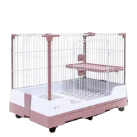 Cage pour animaux de compagnie multicolore en métal durable avec roue Cage pour animaux de compagnie Cage pour lapins Cage pour hamsters à vendre