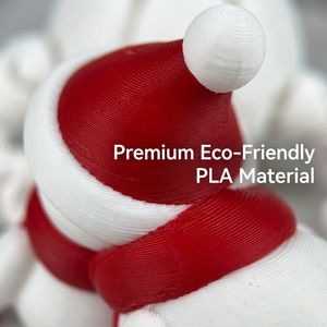 3D Printed Articulated Snowman Figurine Movable Joint Christmas Table Decor <b>Santa</b> Hat Winter Holiday Desktop Ornament Gift - Product Image 4