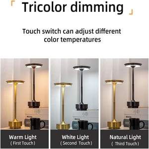 Lámpara de Barra Inalámbrica Recargable LED Nórdica, Lámpara de Mesa de Noche de Lujo Recargable con Batería para Restaurante, Venta al Por Mayor - Product Image 6