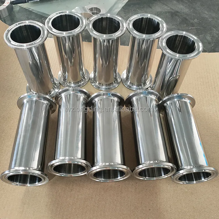 Stainless Steel Tri Clamp Pipe Spool with Ferrule Ends SS304 SS316 Sanitary Tri Clamp Spool