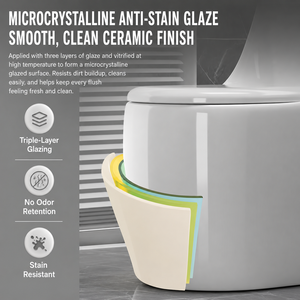 Inodoro Moderno de Cerámica con Tanque de Agua Empotrado en <span class=keywords><strong>la</strong></span> Pared, Doble Descarga, Ecológico, Ahorro de Agua, Funcionamiento Silencioso, Anti-Olores - Product Image 3