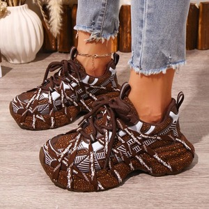 Baskets tendance pour femmes à semelle épaisse avec semelle intérieure en EVA, chaussures décontractées pour la marche et les sports de plein air, respirantes et confortables - Product Image 1