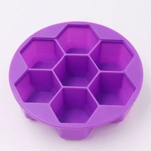 New Product Ideas Portable 7 Cavities Hexagon <b>Ice</b> <b>Maker</b> Eco-Friendly Silicone <b>Ice</b> Cube Freezer for Kitchen <b>Ice</b> Cream Tool - Product Image 2