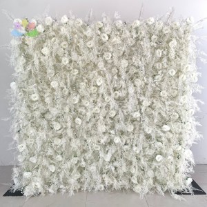 SZ0475ราคาถูกเทียมดอกไม้ผนังฉากหลังแผงดอกไม้3D กุหลาบผนัง Flowerwall ร้านอาหารตกแต่งผนังสำหรับขายส่ง - Product Image 6