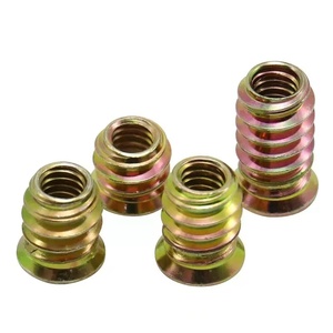 Insert en bois de qualité industrielle avec filetage métallique et installation sécurisée pour la fabrication de meubles - Product Image 1