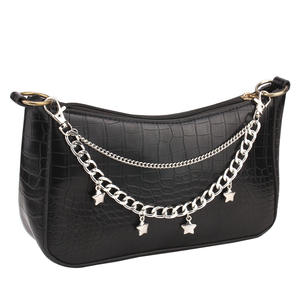 Accesorio de Moda para Bolsos: Cadena Metálica con Dijes de Estrella para Bolsos de Hombro de Mujer, Primavera 2024, Patrón de Cocodrilo - Product Image 1