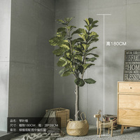 Petites plantes artificielles faites à la main 7 pieds 6 pieds de haut intérieur décor à la maison fibre de verre artificielle métal Faux oliviers noirs base en plastique