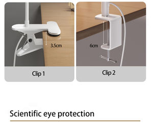 화이트 10W 자바라 메탈 데스크 램프 접이식 터치 컨트롤 건강 시력 보호 학생 독서등 침실 스탠드 - Product Image 5