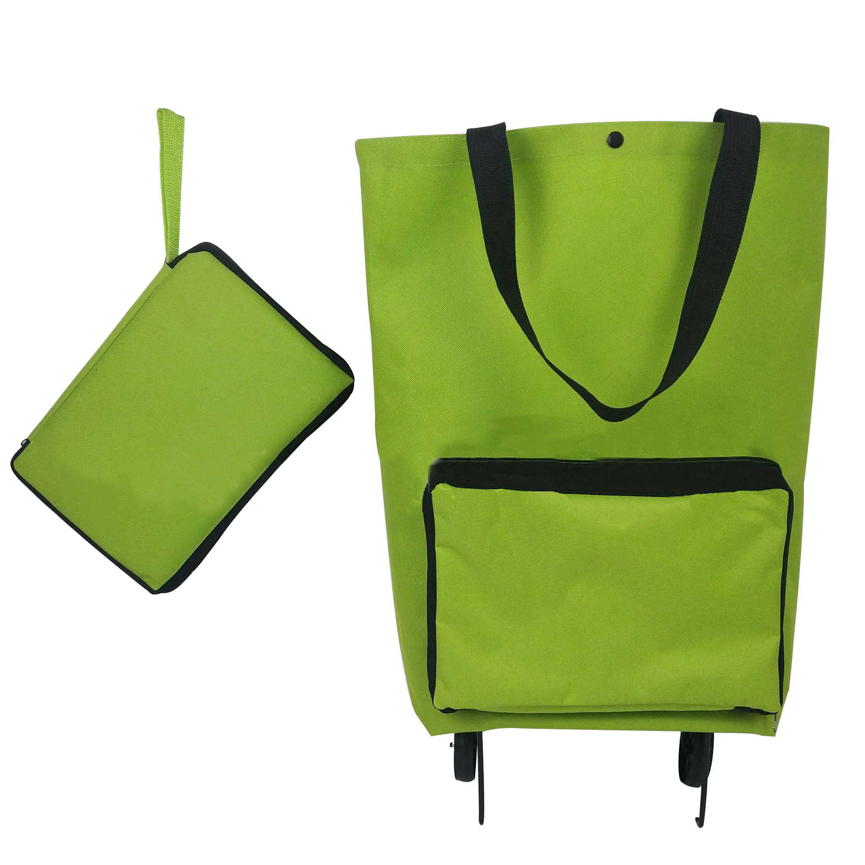 Small Rolling Shopping Tote Reusable Grocery Bag On Wheels