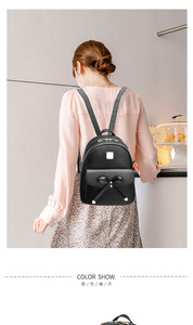 Fashion Small Daypacks <b>Mini</b> <b>Backpack</b> Purse Cute Bowknot Decor PU Leather <b>Backpack</b> Women - Product Image 5