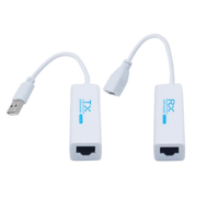Extenseur USB 2.0 200M vers câble Ethernet RJ45, adaptateur convertisseur USB2.0, émetteur-récepteur TX RX pour ordinateur