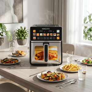 หม้อทอดไร้น้ำมัน Sokany รุ่น Smart Square พร้อมหน้าจอสัมผัส สำหรับใช้ในครัวเรือน มาพร้อมตะกร้าสแตนเลส - Product Image 4