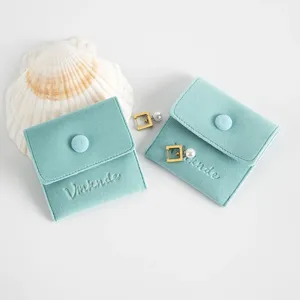 Sacchetto Quadrato per Gioielli alla Moda, Confezione Regalo in Morbido Velluto per Bracciali, Collane e <span class=keywords><strong>Orecchini</strong></span> - Product Image 1