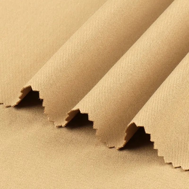 Tissu 100% coton à peigner en sergé haute densité non extensible