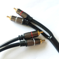 Premium Nylon tresse Hifi voiture audio 2RCA-2RCA OFC fil Patch câble