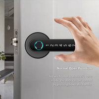 Biometrische Vingerafdruk Wachtwoord Slimme Handgreep Deurslot Voor Slaapkamer Huis Hout Smart Deurslot