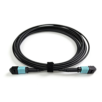 Kabel Patch Fiber Optik Single Mode Hitam 5M 1 Core MPO OM3 OM4 OM5 untuk Telekomunikasi Bersertifikasi ISO9001 Model NK4000