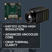 Module d'imagerie thermique 9/13 mm, objectif 640x512, sensibilité 35 mK, Vox CVBS/USB double interface, 12 µm pour drone FPV