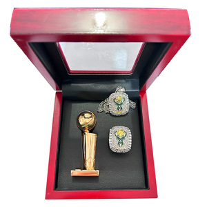 Anillos de Baloncesto Personalizados de Aleación, Anillo de Campeonato de los <span class=keywords><strong>Milwaukee</strong></span> <span class=keywords><strong>Bucks</strong></span> y Collar con Trofeo, con Cajas de Alta Gama con Incrustaciones de Diamantes de Imitación - Product Image 5