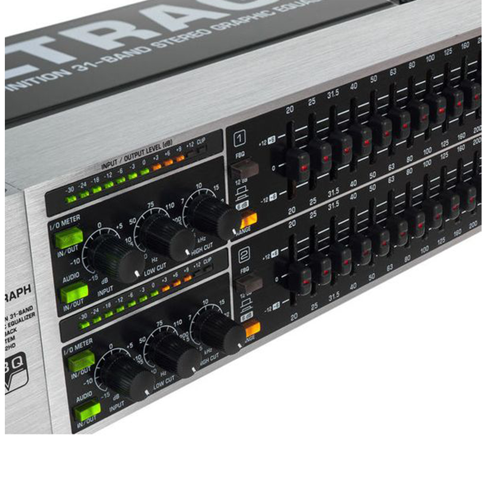 Behringer FBQ3102HD ультраграф Pro аудиоанализатор студийное музыкальное оборудование 2 * 31-диапазонный Графический экв с системой обнаружения обратной связи FBQ