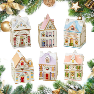 Ensemble de maisons en <span class=keywords><strong>pain</strong></span> <span class=keywords><strong>d</strong></span>'<span class=keywords><strong>épices</strong></span> miniatures <span class=keywords><strong>pour</strong></span> village de vacances, <span class=keywords><strong>d</strong></span>écorations festives en pots, bougies de Noël <span class=keywords><strong>pour</strong></span> comptoir de cuisine - Product Image 2