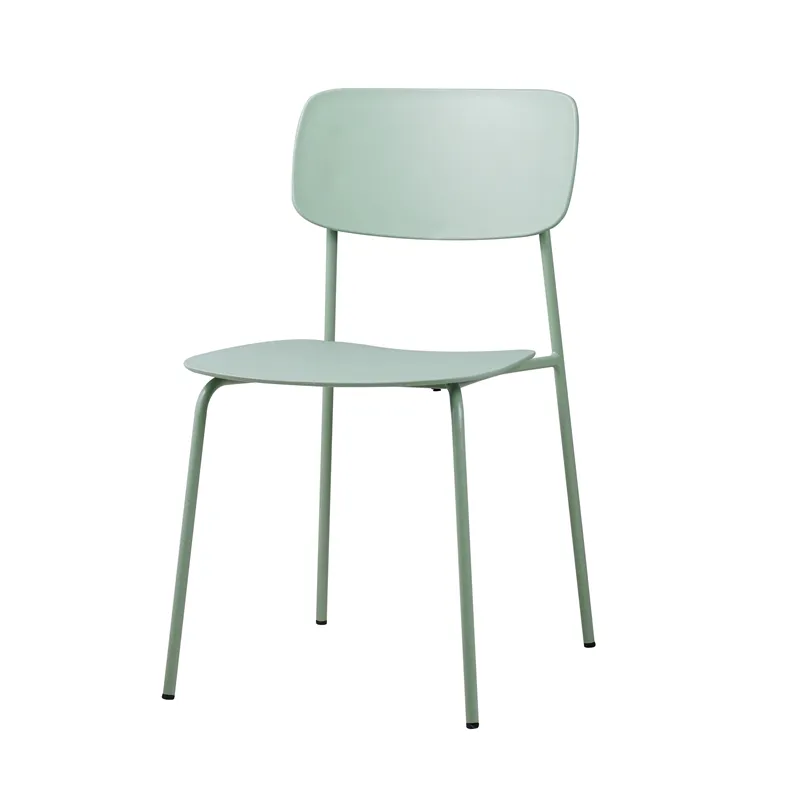 Hot Selling Modern Nordic Style Simple Restaurant Dining Room Furniture Plastic Dining Chair With Metal Legs