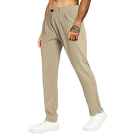 Pantalon Chino Gingtto ICO Couleur Unie – Vente en Gros, Vintage, Formel, Coupe Droite, Lin et Coton, Décontracté