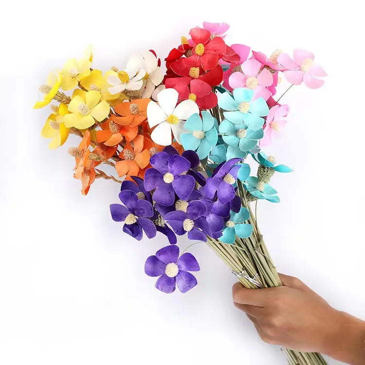 Amazon Hot Selling Großhandel Hochzeit Home Decoration Violette Blume Craft Flowers Trocken blume
