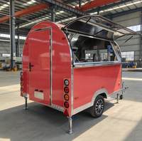 Camion de restauration mobile en acier inoxydable au design tendance, cuisine complète, résistant à la rouille, montage facile, personnalisable pour l'extérieur