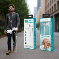 Écouteurs intra-auriculaires filaires 4 pièces avec interface 3,5 mm, câble de 1,2 m, transducteur dynamique, en plastique, sans réduction de bruit