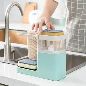 Küchen spüle Seifensp ender 2-in-1 Schwamm Handtuch Organizer Mehrzweck Schwamm Reinigungs tuch Abfluss regal für die Aufbewahrung in der Küche