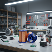 Vente directe d'usine Huaerda RoHS 155 ℃   Fil émaillé UEWF 0,370 mm à faible perte et haute qualité pour bobines de composants électroniques