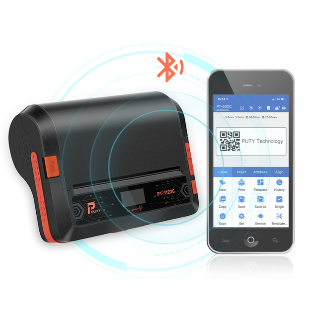 Top End Quality 4x6 Thermal for Bluetooth Shipping Label Printer New Arrival 40-112mm Label BT Portable Wireless Printer in