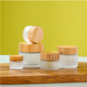 Cubierta de grano de madera, botella de crema para ojos de vidrio de arena, crema sellada, leche corporal, muestra cosmética, botella dividida - Product Image 5