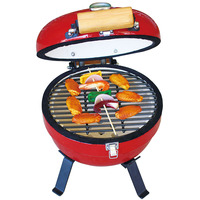 Mini barbecue Kamado de 12 pouces en noir, barbecue au charbon de bois portable pour table, pour un barbecue sans fumée