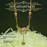 Collares con colgante de cristal de baja cantidad mínima de pedido, cadenas con dijes, colares con colgante de moda personalizados y populares.